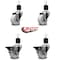 Service Caster 3'' Nylon Wheel Swivel 1-7/8'' Expanding Stem Caster Set 2 Brakes, 4PK SCC-EX20S314-NYS-2-PLB-2-178 - alternate 5